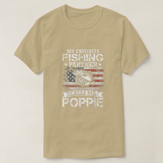 Angler I Mijn favoriete Geviste Partner roept me P T-shirt (Design voorkant)