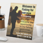 Angler ochtend Pedestal Sign Reclamebord Met Voetstuk (Insitu)