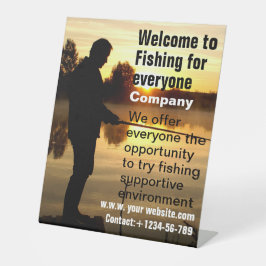 Angler ochtend Pedestal Sign Reclamebord Met Voetstuk