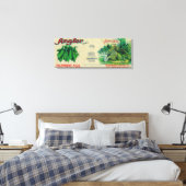 Angler Peas LabelChicago, IL Canvas Afdruk (Insitu (Slaapkamer))