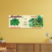 Angler Peas LabelChicago, IL Canvas Afdruk (Insitu (Woonkamer))