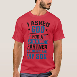 Angler Vist vader en zoon hengelen partners T-shirt