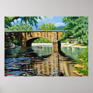 Angler Vist voor forel Poster