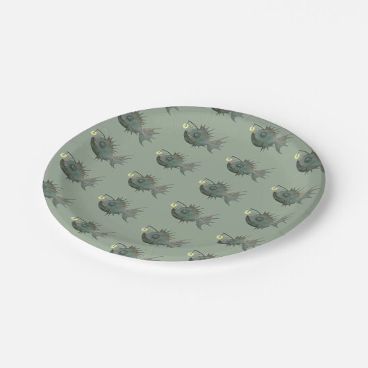 Anglerfisch  papieren bordje (Gekanteld)