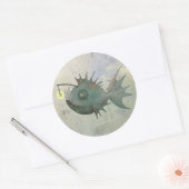 Anglerfisch Ronde Sticker (Envelop)