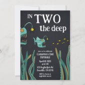 Anglerfish Deep Zee Ocean Tweede Verjaardag Kaart (Voorkant)
