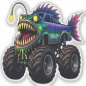 Anglerfish Monster Truck Sticker (Voorkant)
