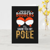 Anglers Fisherman Gift Kaart (Gele Bloem)