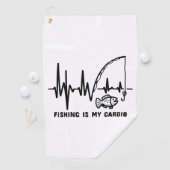 Angler's Pulse - Vist Mijn Cardio-T-shirt Golfhanddoek (Insitu)