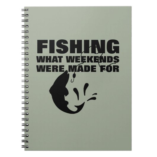 Anglers Viste Thmed Funny Slogan Notitieboek (Voorkant)