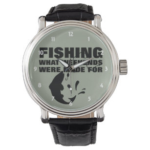 Anglers Visten thema grappige slogan Horloge