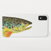 Angler's Vliegen op bruine forel Case-Mate iPhone Case (Achterkant (horizontaal))