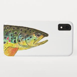 Angler's Vliegen op bruine forel Case-Mate iPhone Case
