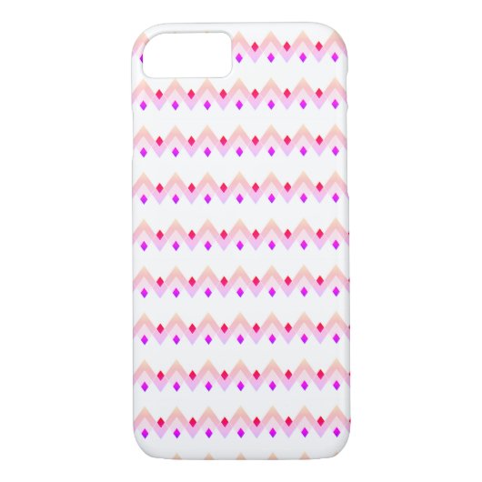 Angles Art Deco Style Pattern Roze iPhone 8/7 Hoes (Achterkant)
