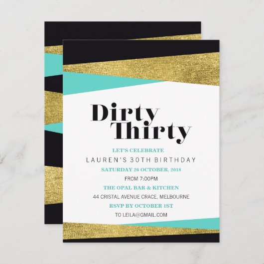 Angles Dirty Derty Kaart (Voorkant / Achterkant)