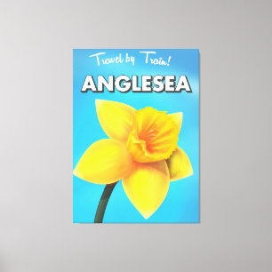 Anglesea Vintage reisreis poster cartoon Canvas Afdruk