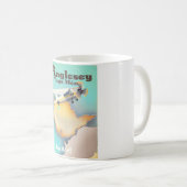 Anglesea, vintage stijl reisposter koffiemok (Voorkant rechts)