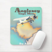 Anglesea, vintage stijl reisposter muismat (Met muis)