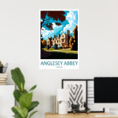 Anglesey Abbey Oude Reisposter Ski Nationaal Poster (Thuiskantoor)