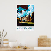 Anglesey Abbey Oude Reisposter Ski Nationaal Poster (Keuken)