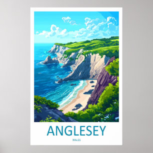 Anglesey Poster Park Reizen Ski Nationaal Vintage