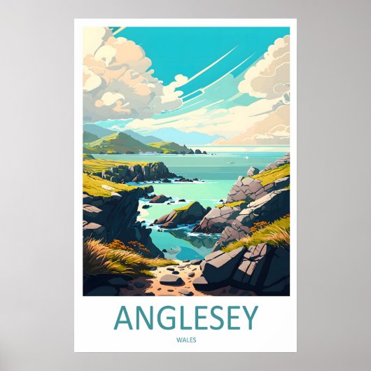 Anglesey Ski-poster Nationaal Reizen Vintage Park Poster (Voorkant)