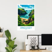 Anglesey Vintage Reisposter Ski Nationaal Park Poster (Thuiskantoor)