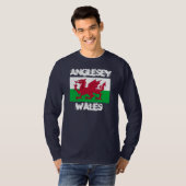 Anglesey, Wales met Welsh flag T-shirt (Voorkant volledig)