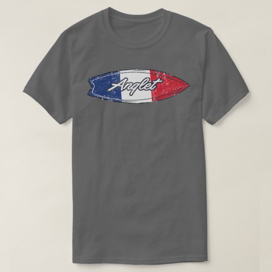 Anglet France-vlag Surfboard T-shirt (Design voorkant)