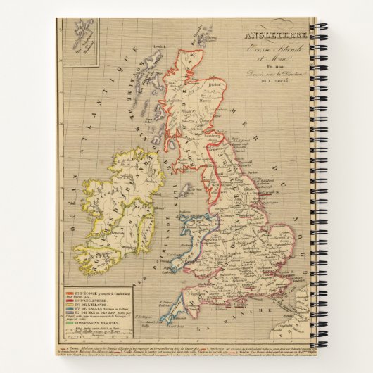 Angleterre, Ecosse, Irlande et Man en 1100 Notitieboek (Achterkant)