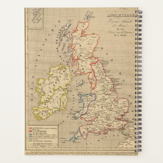 Angleterre, Ecosse, Irlande et Man en 1100 Planner (Achterkant)