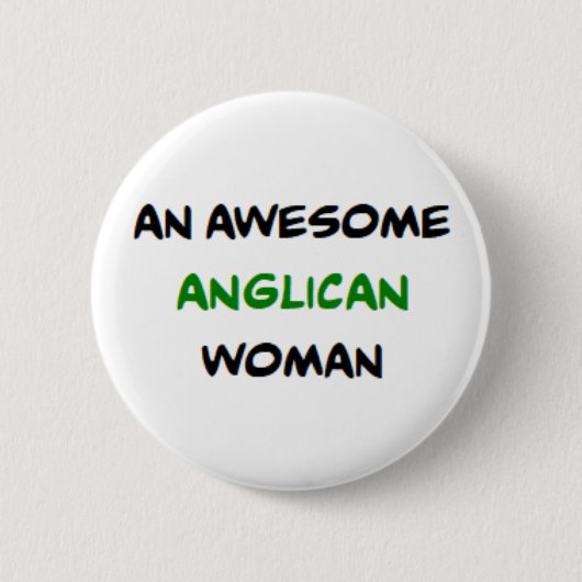 anglicaanse vrouw, geweldig ronde button 5,7 cm (Voorkant)