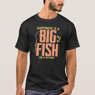 Angling Gevist geluk is een grote vis en een humor T-shirt