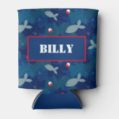 Angling Gevist Persoonlijke Blauwe Camo Blikjeskoeler (Voorkant)