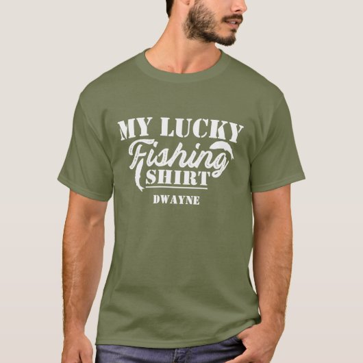 Angling Lucky Vissen Shirt Grappig Quote (Voorkant)