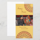 Anglo Indiase bruiloft Dank u fotokaart Bedankkaart (Voorkant / Achterkant)