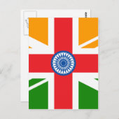 Anglo Indische vlag Briefkaart (Voorkant / Achterkant)