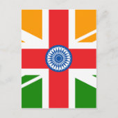 Anglo Indische vlag Briefkaart (Voorkant)