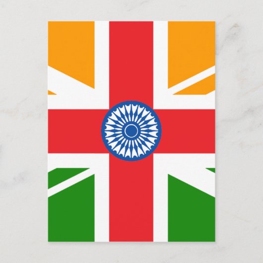 Anglo Indische vlag Briefkaart (Voorkant)