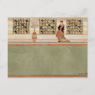 Anglo-Japans wandontwerp, c.1860 (w/c & potlood o) Briefkaart