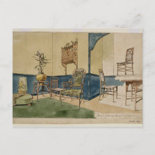 Anglo-Japanse Design, c.1860 (pen en zwarte inkt & Briefkaart