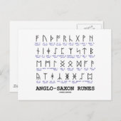 Anglo-Saxon draait (Linguistics Cryptography) Briefkaart (Voorkant / Achterkant)