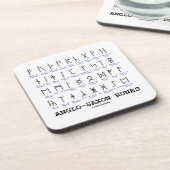 Anglo-Saxon draait (Linguistics Cryptography) Drankjes Onderzetter (Linkerzijde)