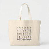 Anglo-Saxon draait (Linguistics Cryptography) Grote Tote Bag (Voorkant)