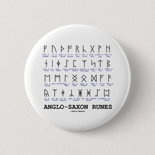 Anglo-Saxon draait (Linguistics Cryptography) Ronde Button 5,7 Cm (Voorkant)