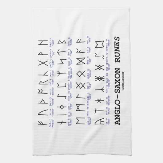 Anglo-Saxon draait (Linguistics Cryptography) Theedoek (Verticaal)