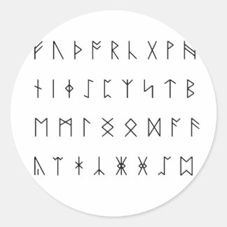 Anglo-Saxon draait Ronde Sticker