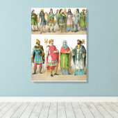 Anglo-Saxon Dress Canvas Afdruk (Insitu (Houten vloer))