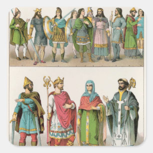 Anglo-Saxon Dress Vierkante Sticker