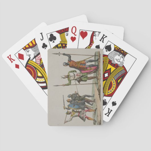 Anglo-Saxon Warriors, bord 14 uit 'The History o Speelkaarten (Achterkant)